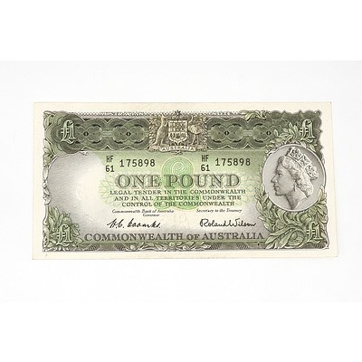 1953 Coombs / Wilson One Pound Note, HF61175898