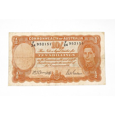 1942 Armitage / McFarlane 10 Shilling Note, F24952151