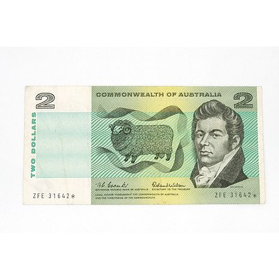 Scarce Commonwealth of Australia $2 Star Note, Coombs / Wilson ZFE31642*
