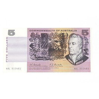 1968 Commonwealth of Australia Coombs / Randall Five Dollar Note, NAL852485