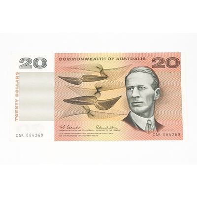 1966 Commonwealth of Australia Coombs / Wilson Twenty Dollar Note, XAK064269