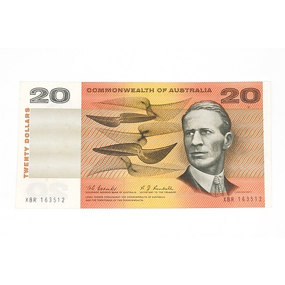 1967 Commonwealth of Australia Coombs / Randall Twenty Dollar Note, XBR163512