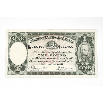 1933 Riddle / Sheehan One Pound Note, M19786466