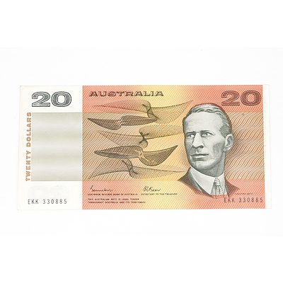 1985 Johnston / Fraser Twenty Dollar Note, EKK330885