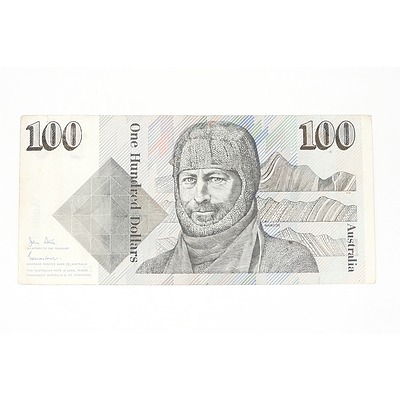 1984 Johnston / Stone $100 Note, ZAC587171