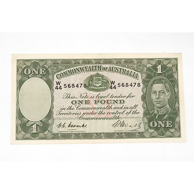 1949 Coombs / Watt One Pound Note, W44568478