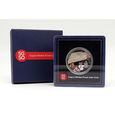 Singapore Mint 2015 $2 SG50 Cupro-Nickel Proof Like Coin Celebrating Building Our Nation Together