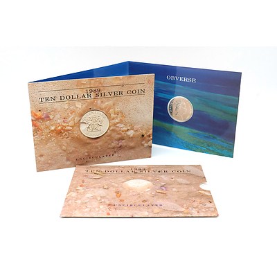 Australian 1989 $10 Sterling Silver Coin, Queensland