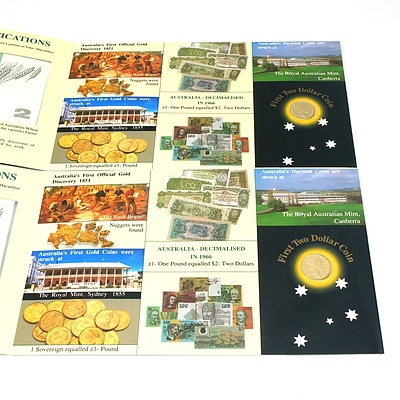 Two Consecutive Australian $2 Johnston/ Fraser Note in Folders, LPX872289- LPX872290