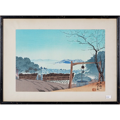 Tokuriki Tomikichiro (Japanese 1902-2000) Complete Set of The Eight Views of Japan, Woodblocks Circa 1950s