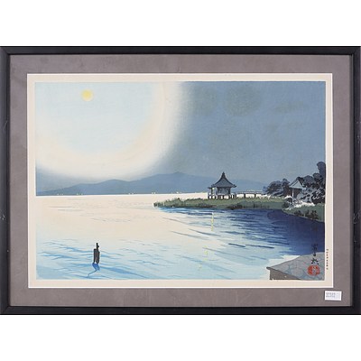 Tokuriki Tomikichiro (Japanese 1902-2000) Complete Set of The Eight Views of Japan, Woodblocks Circa 1950s