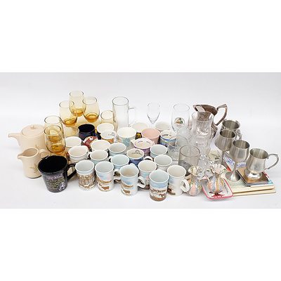 Selection of Kitchenwares including: 14 Dunoon Pottery Mugs and More