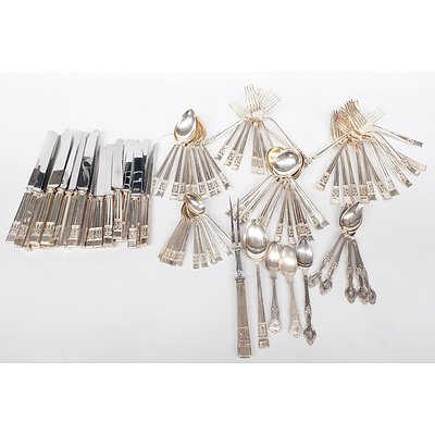 Robert F Mosley Rusnorstain Sheffield Silver Plated Flatware, Including Kings Pattern and Other Assorted Flatware