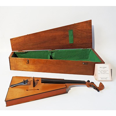 Slim Dusty Autographed Bespoke Box Fiddle By Luthier Maurice Briggs (b.1930) Brisbane 1993