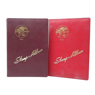 Two Partially Filled Albums with New Guinea Stamps