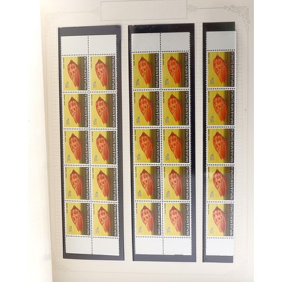 Nice Folder of Pre Independence New Guinea and International Stamp Blocks and Stamps