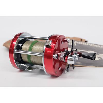 Red and Chrome ABU Ambassadeur 7000 Metal Construction Fishing Reel Made in Sweden