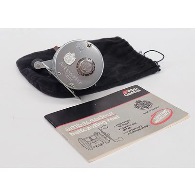 Silver and Chrome ABU Ambassadeur 2500c Metal Construction Fishing Reel Made in Sweden