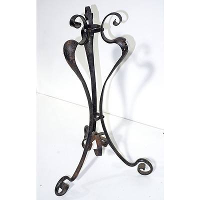 Antique Wrought Iron Tulip Vase Stand, Circa 1900