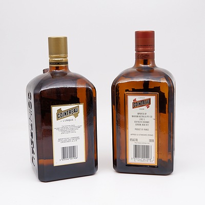 Two Bottles of Cointreau Specialite De France Liqueur 1 Litre