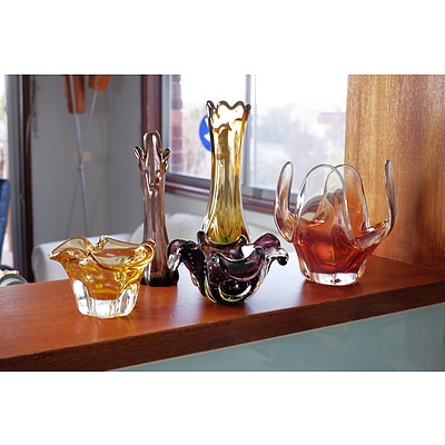Five Retro Splash Form Art Glass - Lot 1128466 | ALLBIDS