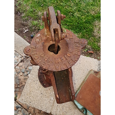 Vintage Champion Pitcher Water Pump and Another