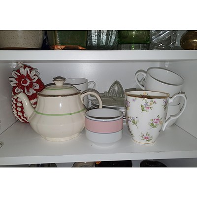 Extensive Kitchen Contents, Including English China, Table Ware, Flatware and Much More
