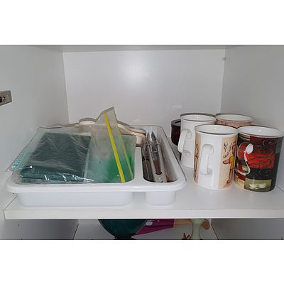 Extensive Kitchen Contents, Including English China, Table Ware, Flatware and Much More