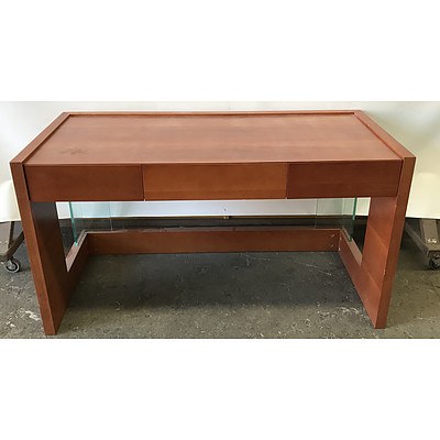 Veneer and Glass Desk