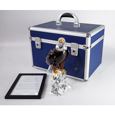 Limited Edition Swarovski Crystal, "The Bald Eagle" in Original Box, 5762/10000