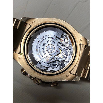 Genuine Rolex 18ct Yellow Gold and Diamond Gents Yacht-Master II Caliber 4160 Custom 44mm with Factory Band, Total Diamond Weight 25ct 