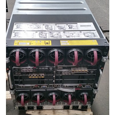 HP BladeSystem c7000 Enclosure w/ Seven HP ProLiant Blade Servers
