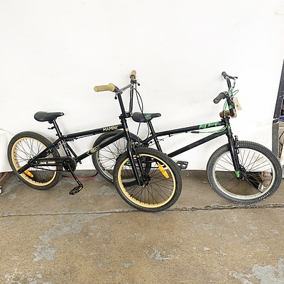 Mambo Lazy Days Single Speed BMX Bike and Redline Rise Single Speed BMX Bike