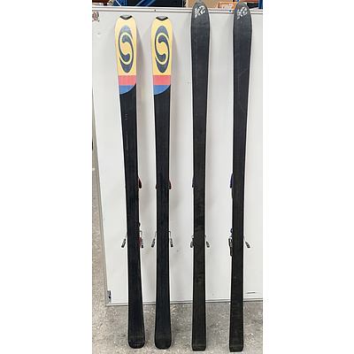 Salomon Crossmax and K2 Black Magic Skis