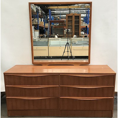 Retro Mirrored Sideboard
