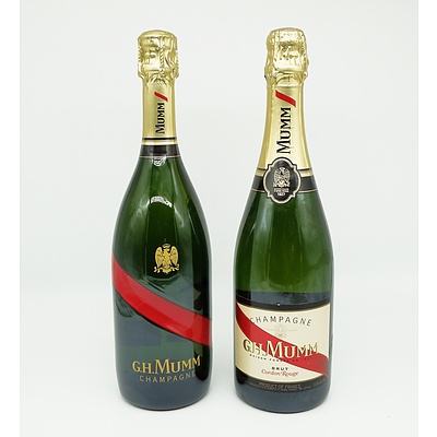 Two Bottles of G.H.Mumm Brut Champagne 750ml