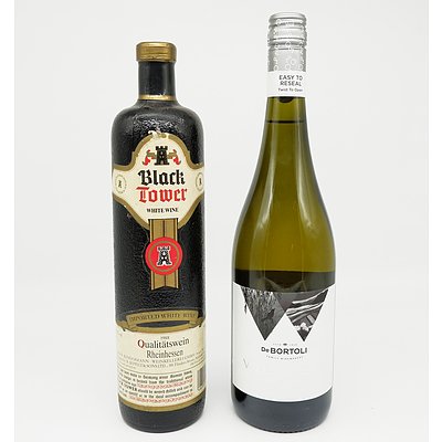 One Bottle of Black Tower White Wine 750ml and One Bottle of DeBortoli Willowglen Brut Cuvee 750ml