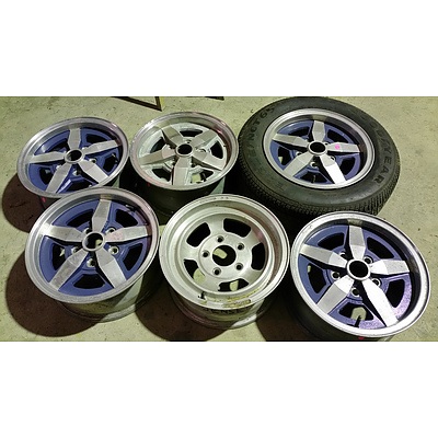 15 Inch Jensen Alloy Rims - Lot of Six