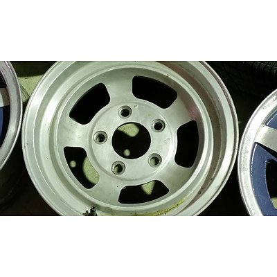 15 Inch Jensen Alloy Rims - Lot of Six