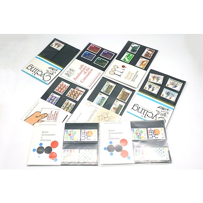 Twenty One British and Australian Collector Stamp Packs, Including 1976 National Stamp Week, Silver Jubilee and More