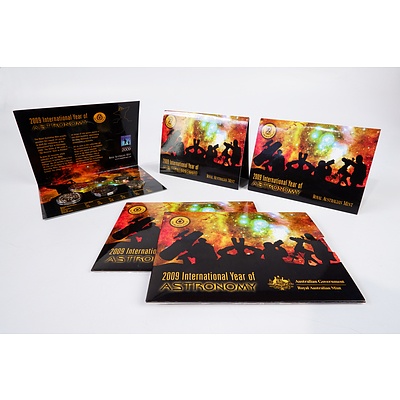 Two 2009 International Year of Astronomy Six Coins Uncirculated Sets and Two 2009 International Year of Astronomy Two Coins Uncirculated Sets