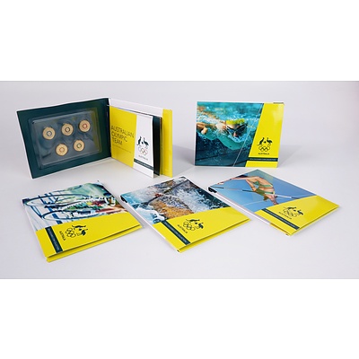 Four 2016 Five Coloured $2 Coin Collection Road to Rio