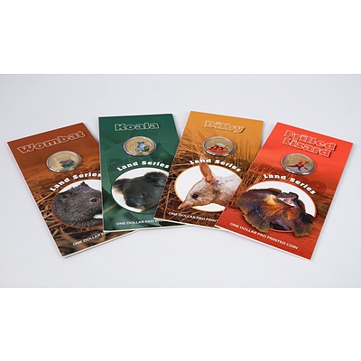 Four 2008 and 2009 Land Series Uncirculated $1 Coins