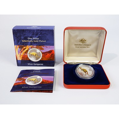 2006 $1 Selectively Gold Plated Silver Coin