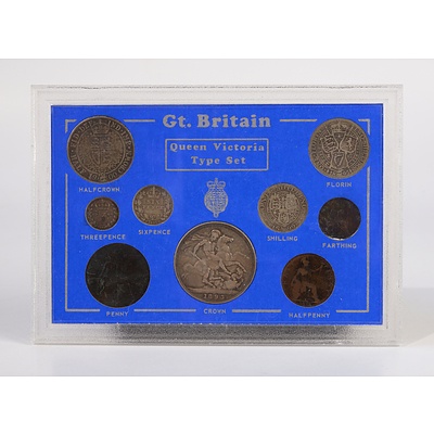 Great Britain Queen Victoria Nine Coin Set
