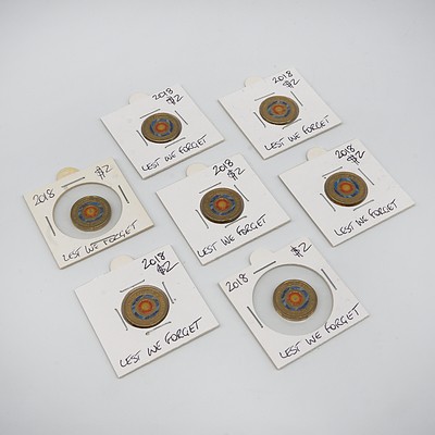 Seven 2018 Eternal Flame $2 Coins in Cards