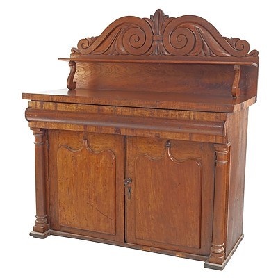 Good Australian Cedar Chiffonier with Thomas Hope Scrolled Back Circa 1845