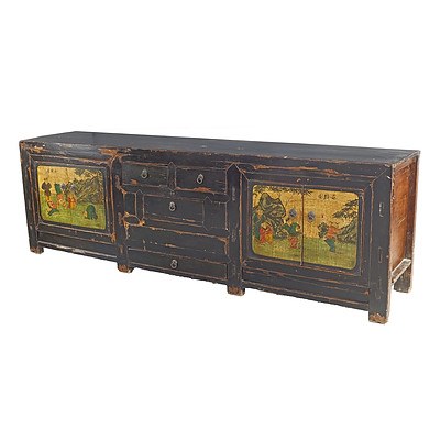 Asian Lacquer Painted Sideboard, Later 20th Century