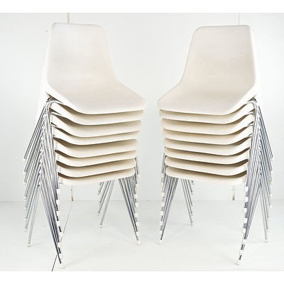 Robin DAY (British 1915-2010) Designer, Set of Sixteen Stackable Chairs