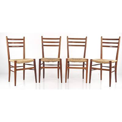 Four Italian Made Rooksmoor Mill Chairs in the Manner of Gio Ponti